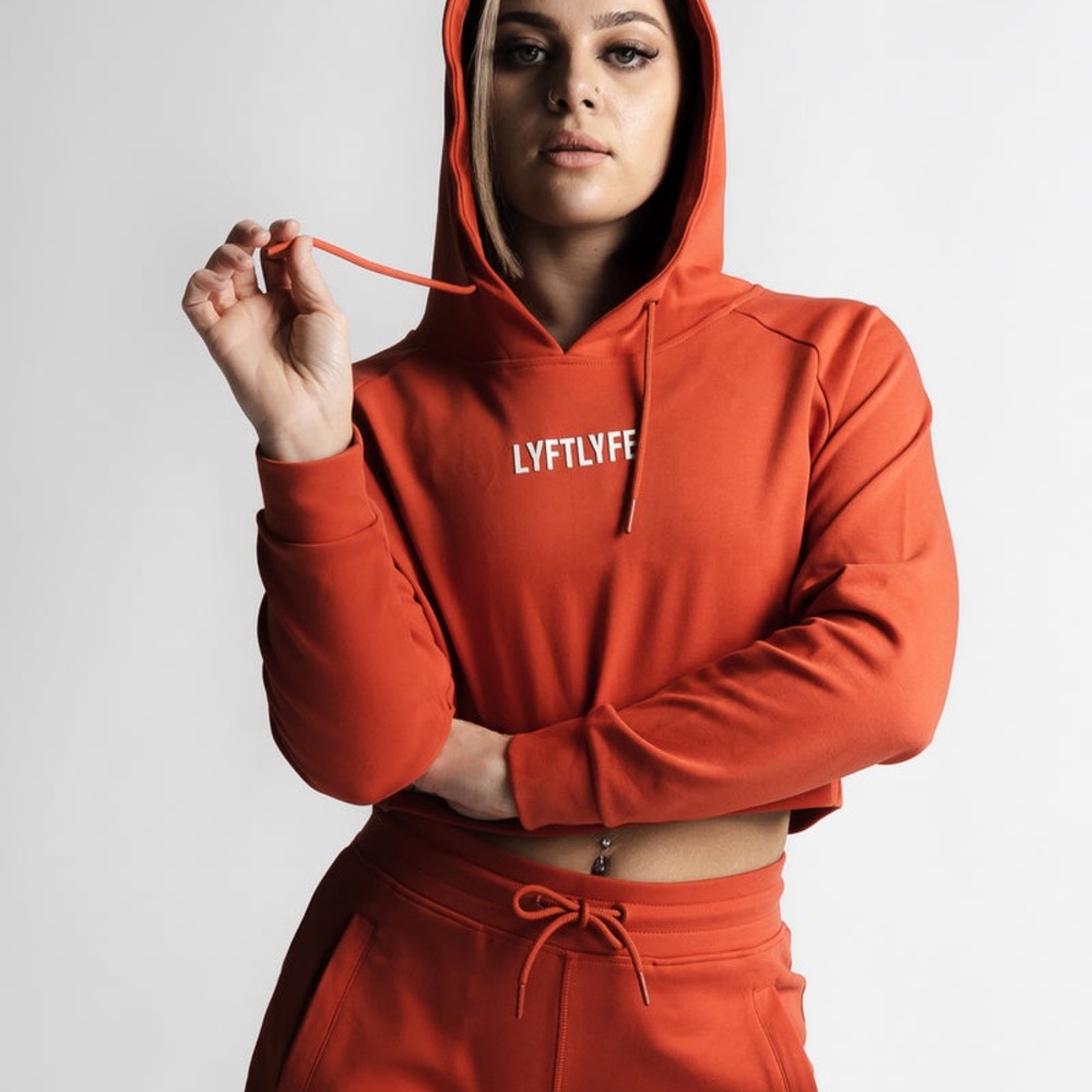 🔥 LyfLyfe Apparel Matching Hoodie & Jogger Set – Orange – Size M